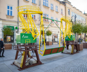 Dźwigozaury dotarły do Rzeszowa! Tymczasowa atrakcja stanęła na 3 Maja