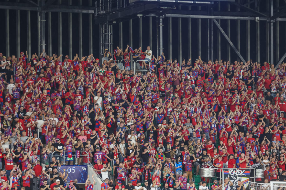 Kibice na meczu Raków Częstochowa - FC Kopenhaga