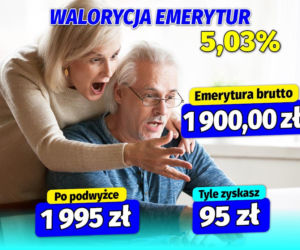 Waloryzacja emerytur wyższa niż zakładał rząd. Minimalna emerytura wzrośnie o ponad 90 złotych