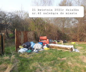 Wreszcie sprzątają śmietnik w parku przy jeziorku czerniakowskim