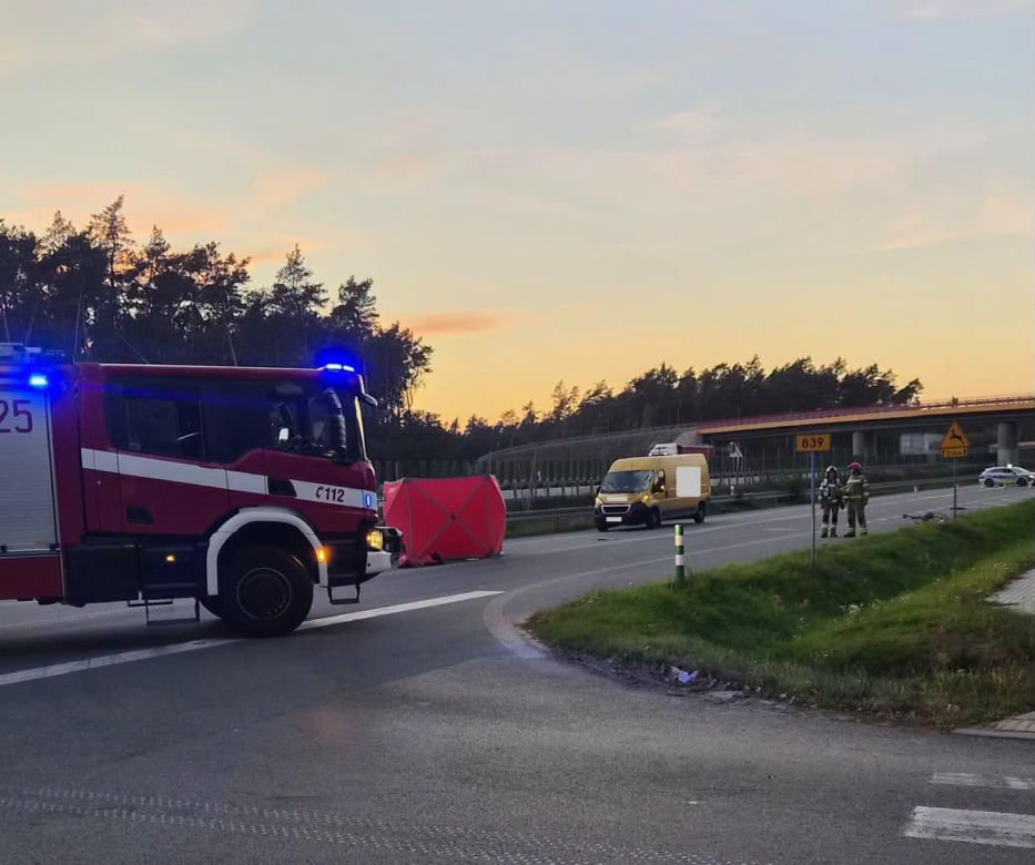 Śmiertelny wypadek w powiecie puławskim. Peugeot potrącił rowerzystę