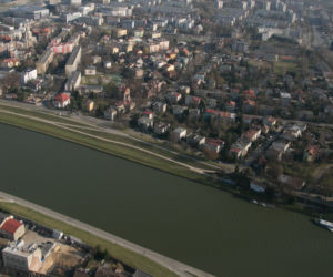 Kraków z lotu ptaka w czasie kwarantanny
