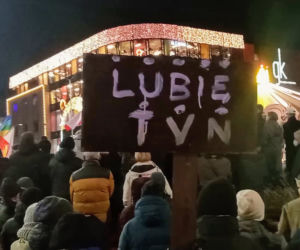 Protest Wolne media w Szczecinie