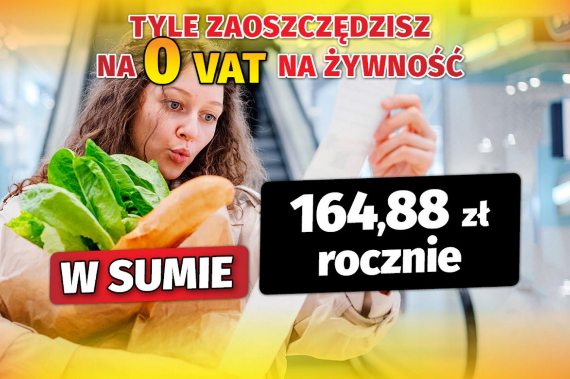 Tyle zaoszczędzisz na 0 VAT na żywność
