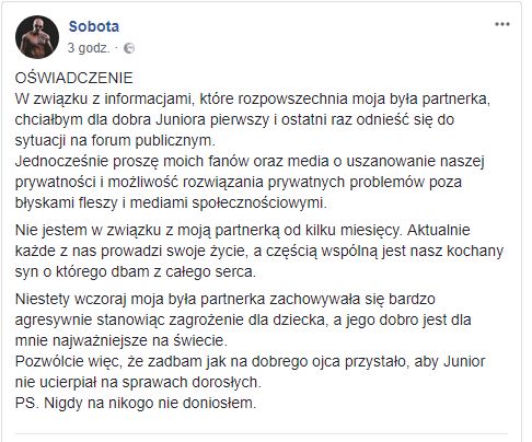 Oświadczenie Soboty