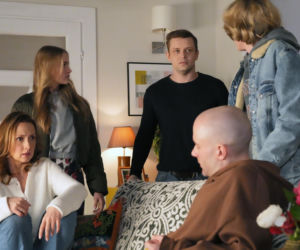 Barwy szczęścia, odcinek 3414: Adam (Kamil Studnicki), Hubert (Marek Molak), Asia (Anna Gzyra)