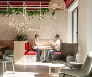 Nowa siedziba KRUK we Wrocławiu; projekt przestrzeni wspólnych: BIT CREATIVE