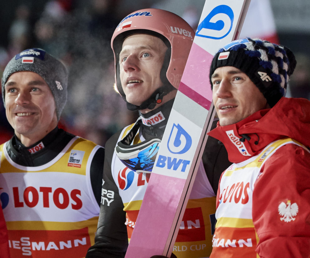 Piotr Żyła, Dawid Kubacki i Kamil Stoch