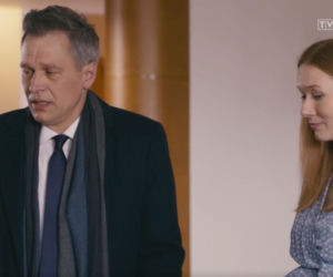 Na dobre i na złe odc. 814. Wiktoria Consalida (Katarzyna Dąbrowska), Falkowicz (Michał Żebrowski)