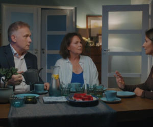 M jak miłość odc. 1905. Agnes (Amanda Mincewicz), Marysia (Małgorzata Pieńkowska), Artur Rogowski (Robert Moskwa)