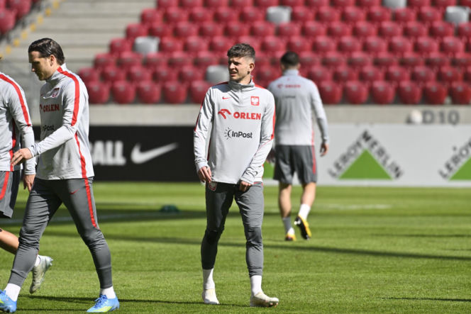 Trening reprezentacji Polski przed meczem ze Szwecją