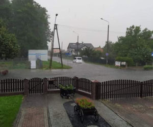 ​Osiedle Gronowo pod wodą po oberwaniu chmury