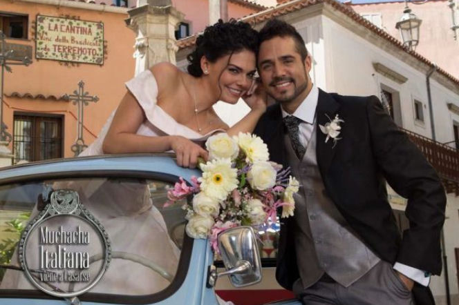 Włoska narzeczona. Fiorella (Livia Brito), Pedro (Jose Ron)