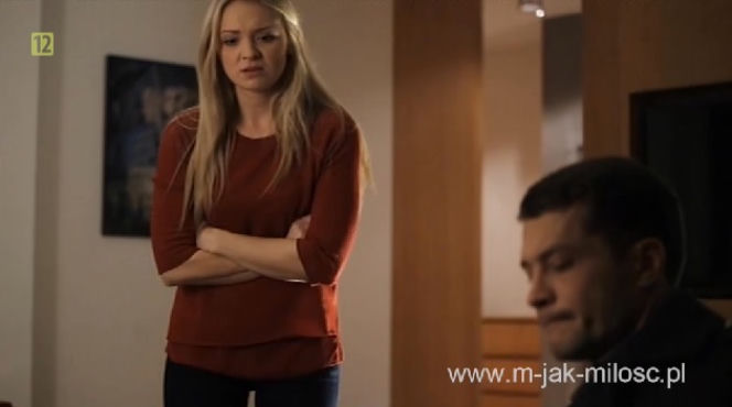 M jak miłość. Joasia (Barbara Kurdej-Szatan), Tomek (Andrzej Młynarczyk)