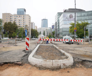 Przez pogodę przebudowa Marszałkowskiej opóźniona