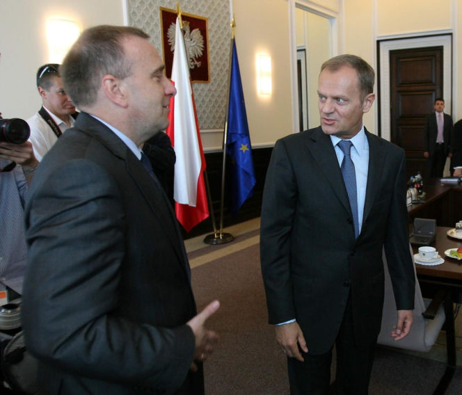 Donald Tusk i Grzegorz Schetyna