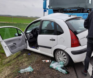Koszmarny wypadek pod Makowem Mazowieckim! 2-latek z citroena zabrany przez śmigłowiec [ZDJĘCIA]