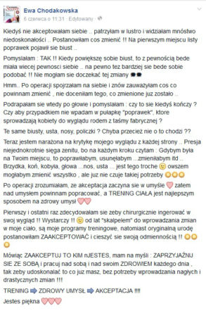 Ewa Chodakowska nie chce już powiększać piersi! [GALERIA]