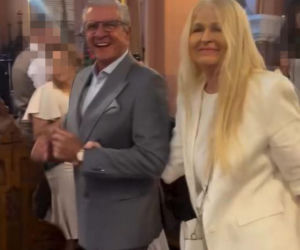 Zygmunt Chajzer na ślubie syna Filipa