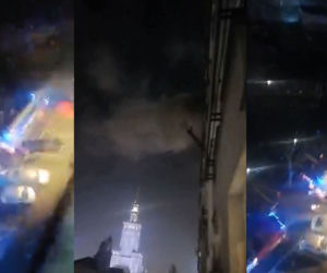 Pożar w wieżowcu w Warszawie