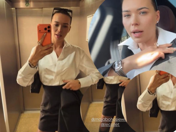 Czarna mini, długie kozaczki i wielki pierścień. Sandra Kubicka rozbiła bank rozwodową stylizacją 