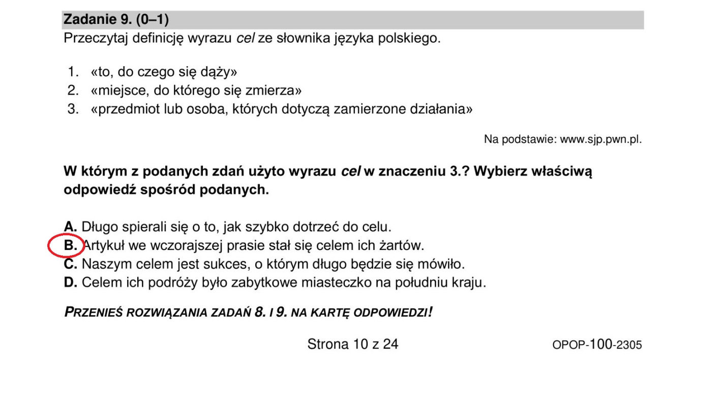 Uwaga! Są to sugerowane odpowiedzi naszego eksperta, które mogą być błędne!