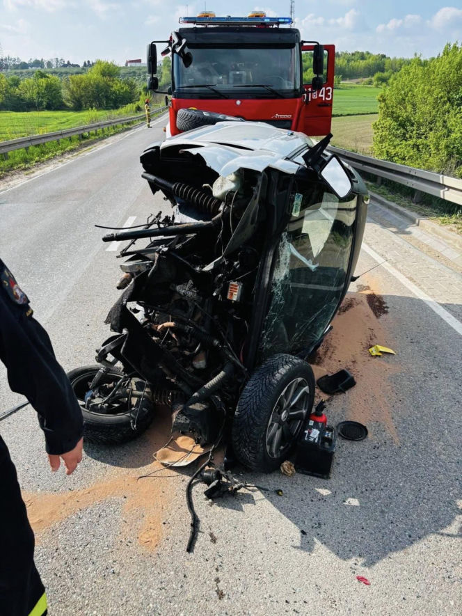 Wypadek na Szosie Zambrowskiej w Łomży. Jedna osoba została poszkodowana!