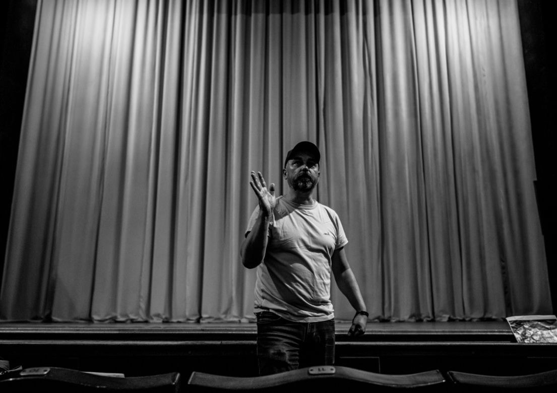 "Węgla nie ma". Próba do przedstawienia w Teatrze Śląskim