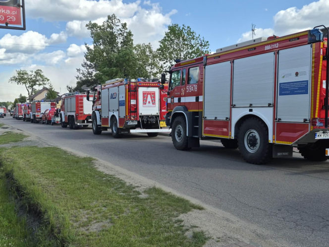 Pożar w powiecie wołomińskim