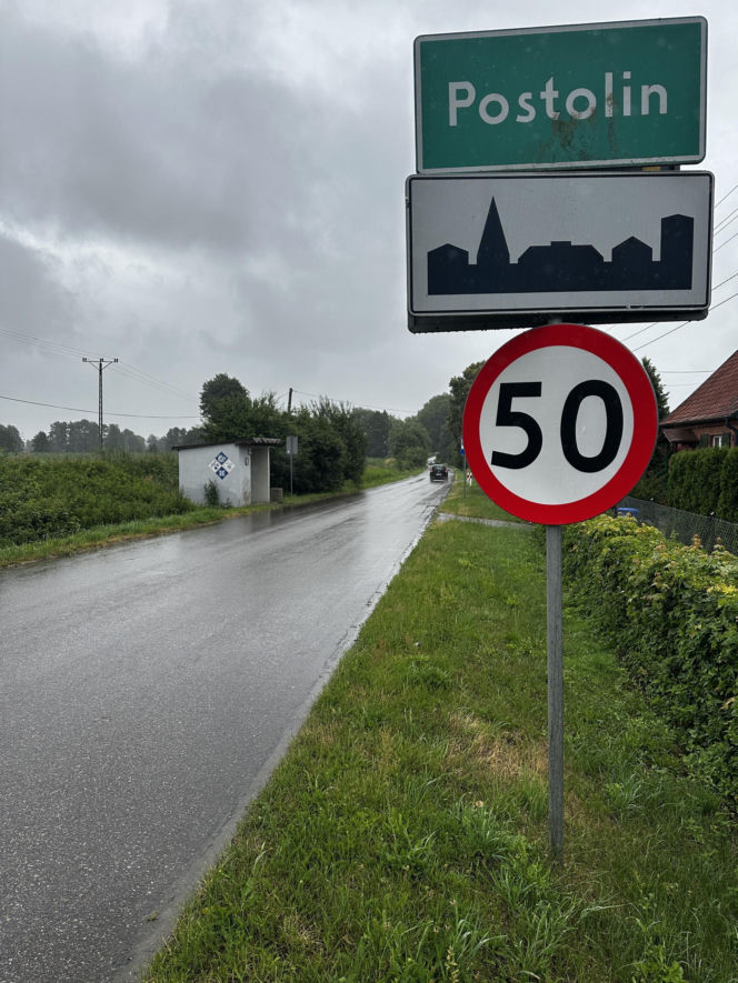 Miejsce tragicznego wypadku w Postolinie