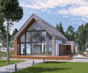 Projekt A102aG2 Dom z klimatem - wariant II