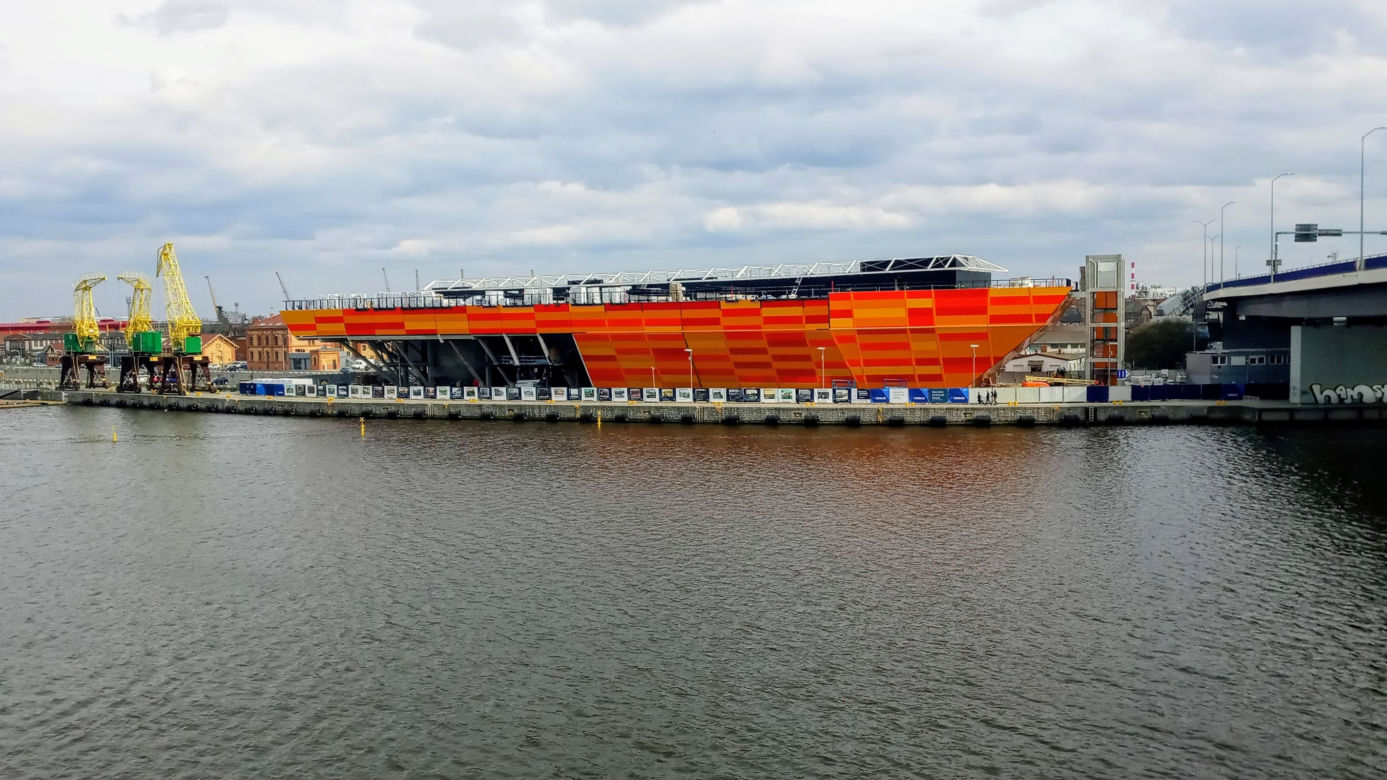 Budowa Morskiego Centrum Nauki w Szczecinie - kwiecień 2021