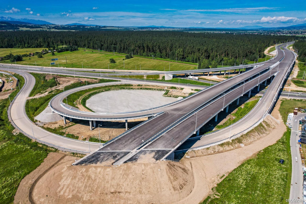 Budowa zakopianki DK 47 Rzdzawka - Nowy Targ - czerwiec 2024