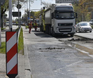 Remont Wisłostrady spowodował duży korek