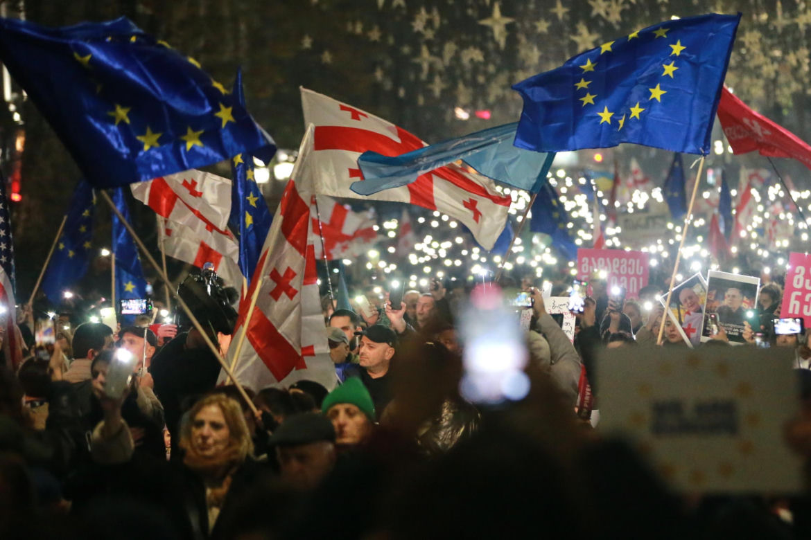 Protesty w Tbilisi