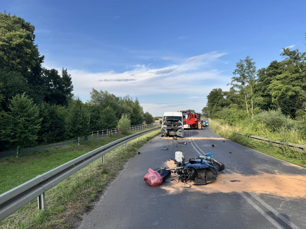 Wypadek motocyklisty 