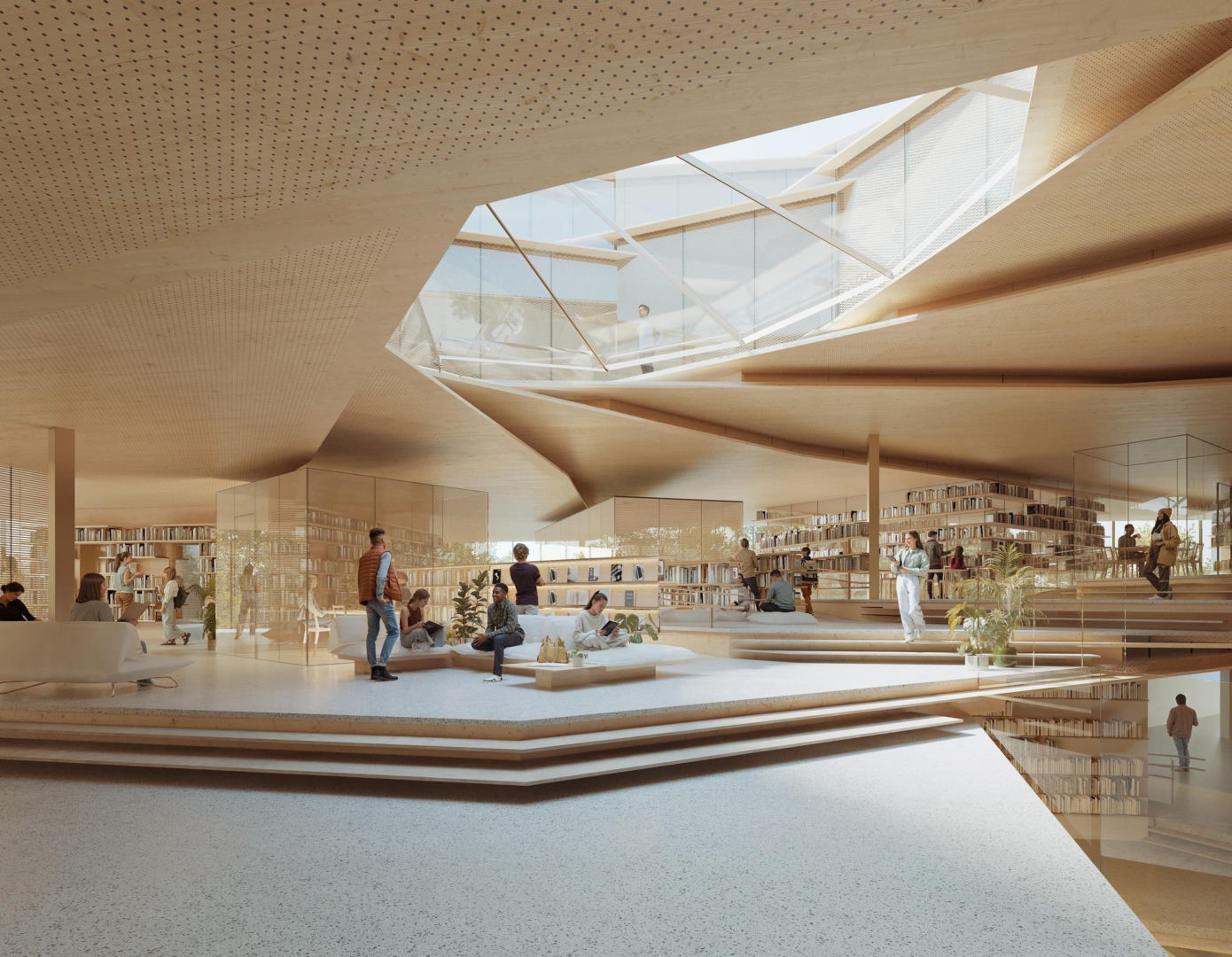 Zwycięska koncepcja Kengo Kumy i Schick Architekci w konkursie na Bibliotekę Nową w Rzeszowie