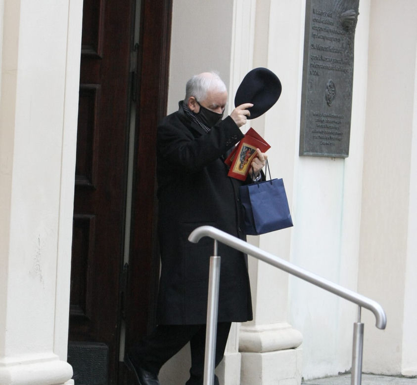 Jarosław Kaczyński po niedzielnej mszy