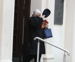 Jarosław Kaczyński po niedzielnej mszy