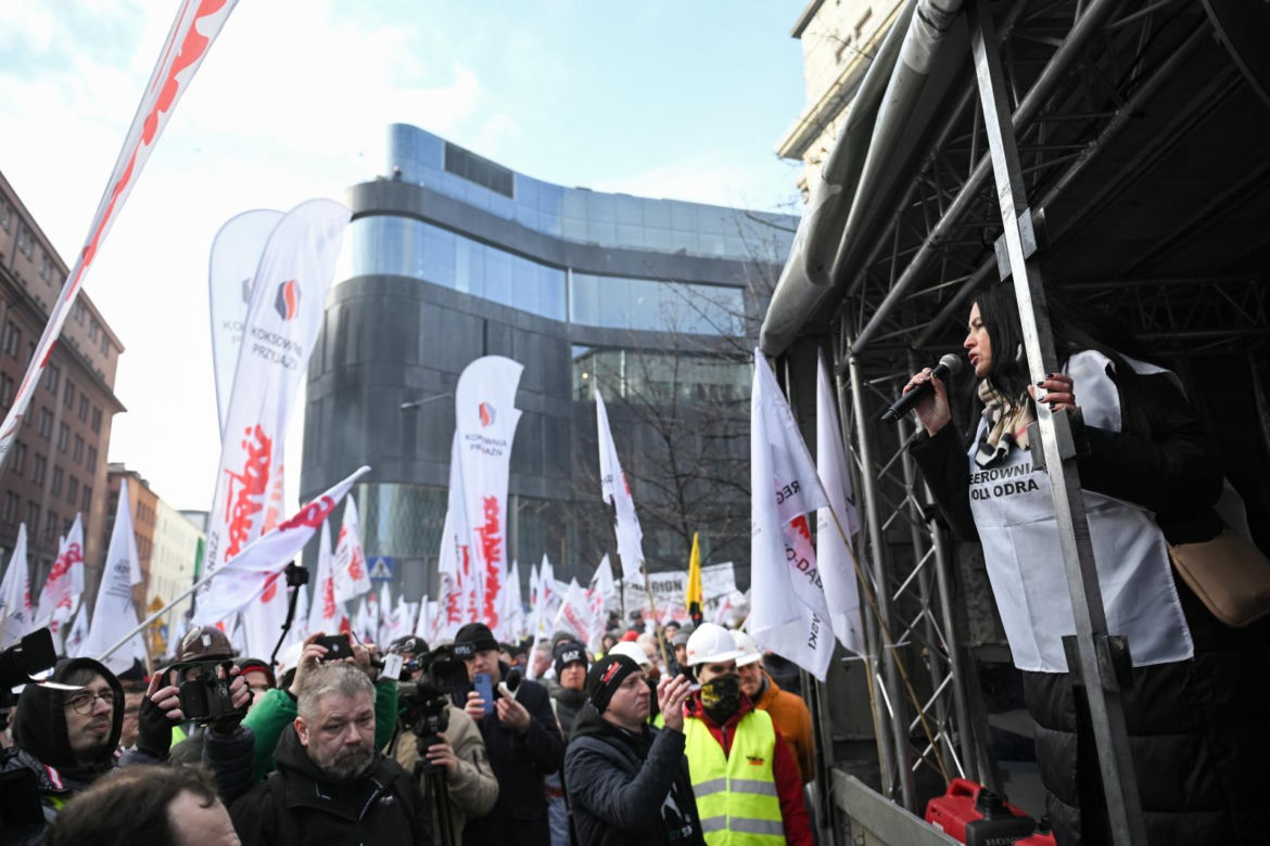 Protest górników i energetyków w Warszawie