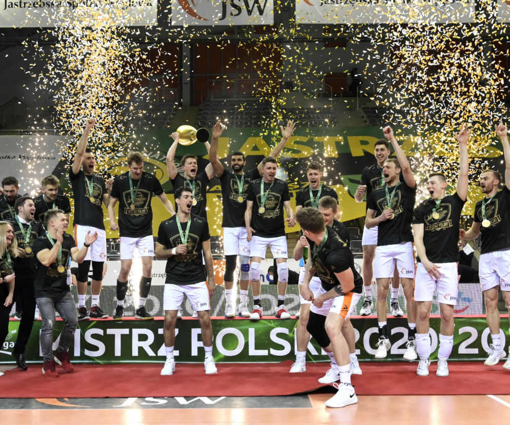 Siatkówka, Jastrzębski Węgiel, siatkarze, drużyna, złoto, mistrzostwo Polski 2020/21