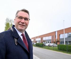 Konferencja prasowa przed Fabryką Broni ŁUCZNIK