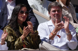 Brad Pitt, Kasia Tusk i Dowborowie na meczu Chwalińska - Andriejewa! Finał Roland Garros ogląda cały świat