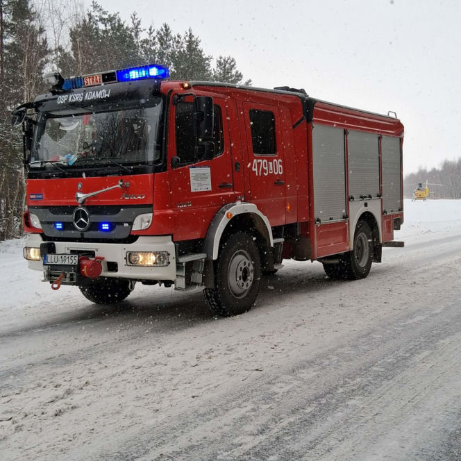 Wypadek na terenie gminy Adamów