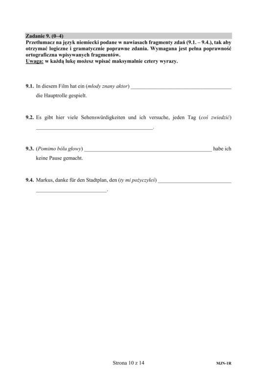 ARKUSZE CKE - Matura j.niemiecki- poziom rozszerzony 2019 - co było na maturze z niemieckiego?