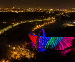 Spektakularna iluminacja Teatru Letniego w Szczecinie