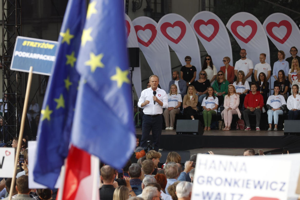 Wiec Donalda Tuska w Warszawie