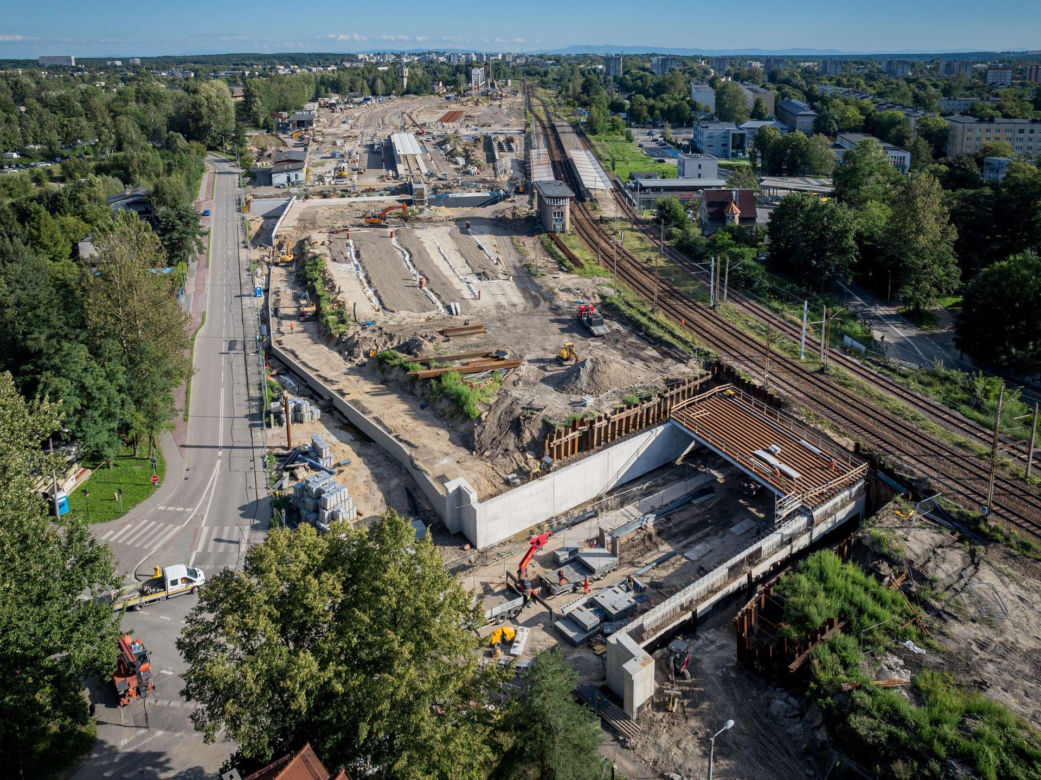 Przebudowa węzła kolejowego w Katowicach - sierpień 2025
