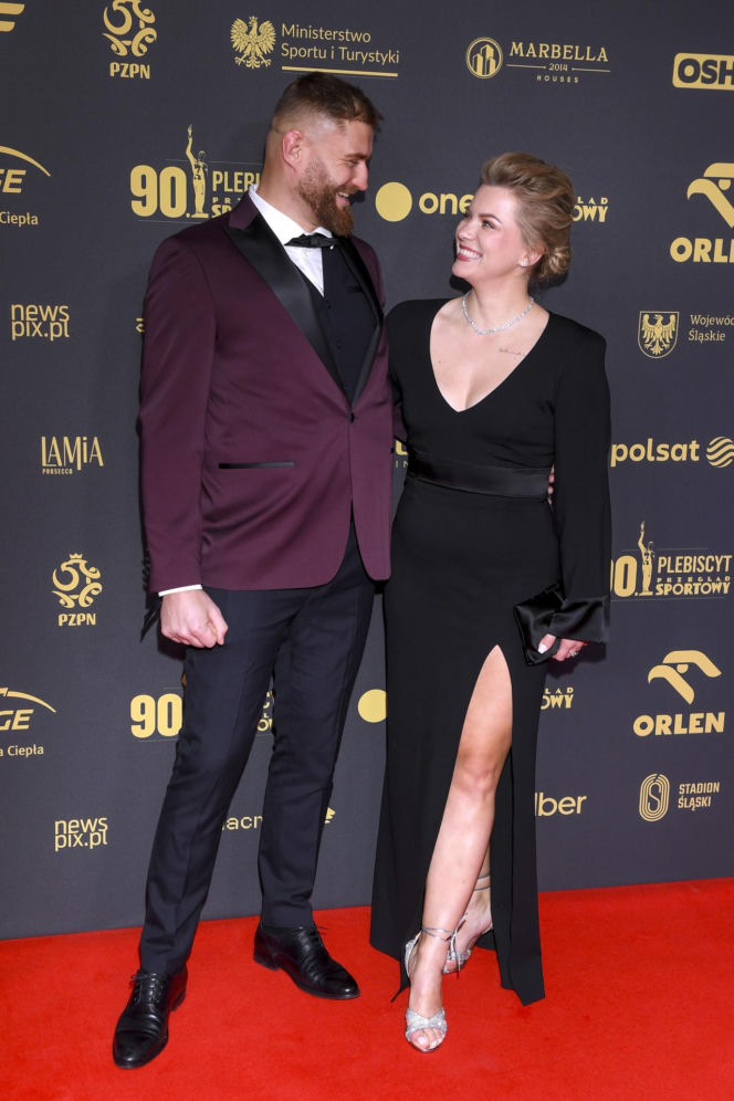 Jan Błachowicz z partnerką i synem