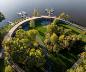 Przystań żeglarska w Tychach nad jeziorem Paprocany